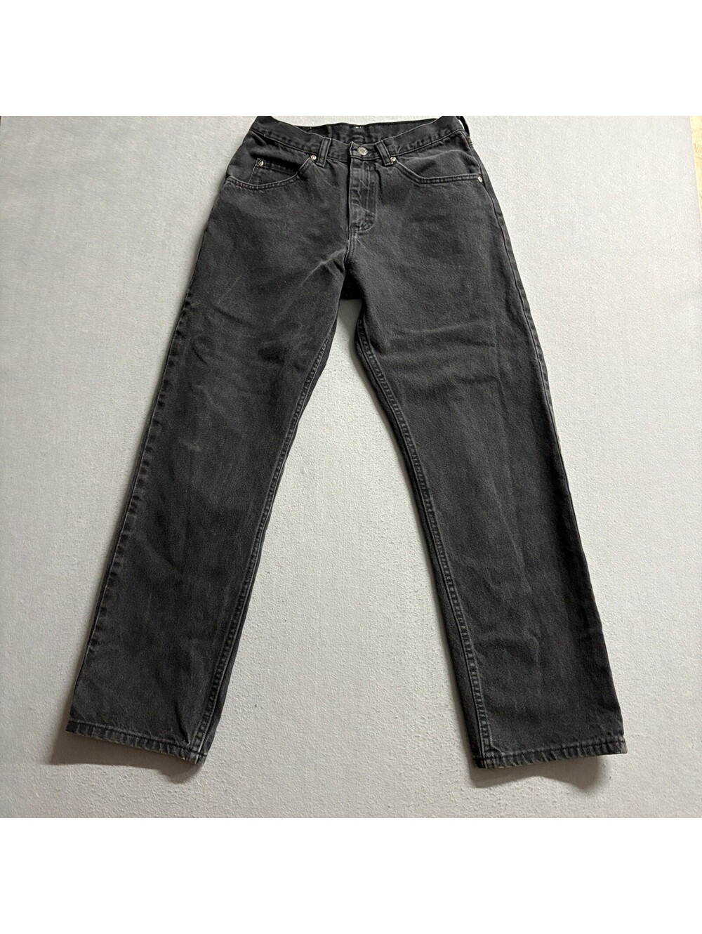 Wrangler Authentics Womens Jeans Black Denim High Rise Straight Leg Size 26x28